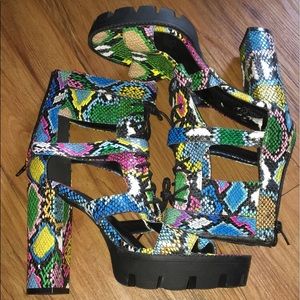 Snakeskin heels